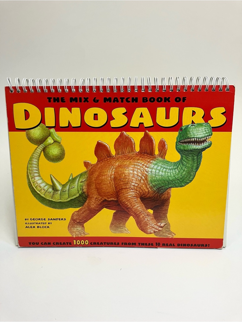 90s Vintage Mix & Match Book of Dinosaurs 1992 George Sanders Alex Block